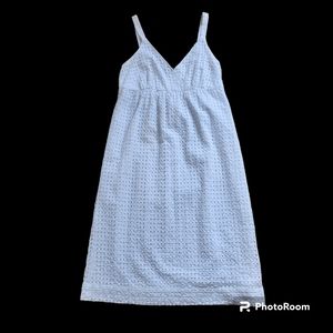 ANA Dress- size 4- white 100% cotton shell.  Length is just below the knee.